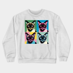Burmese Cat Pop Art - Cat Lovers Crewneck Sweatshirt